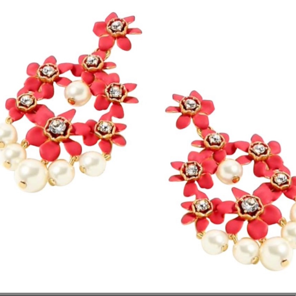 Red statement Earrings Jcrew